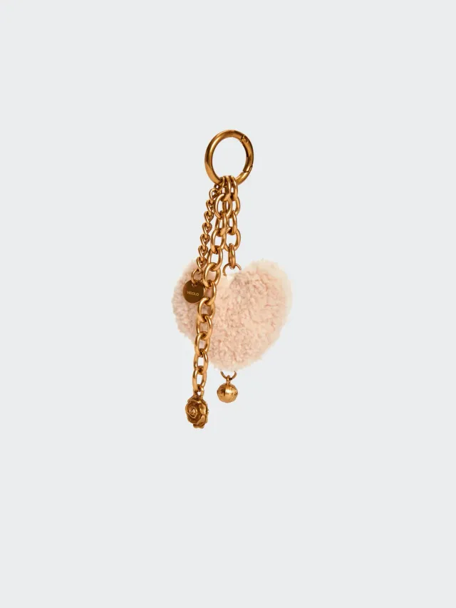 Vicolo charms cuore teddy portachiavi agnello oro