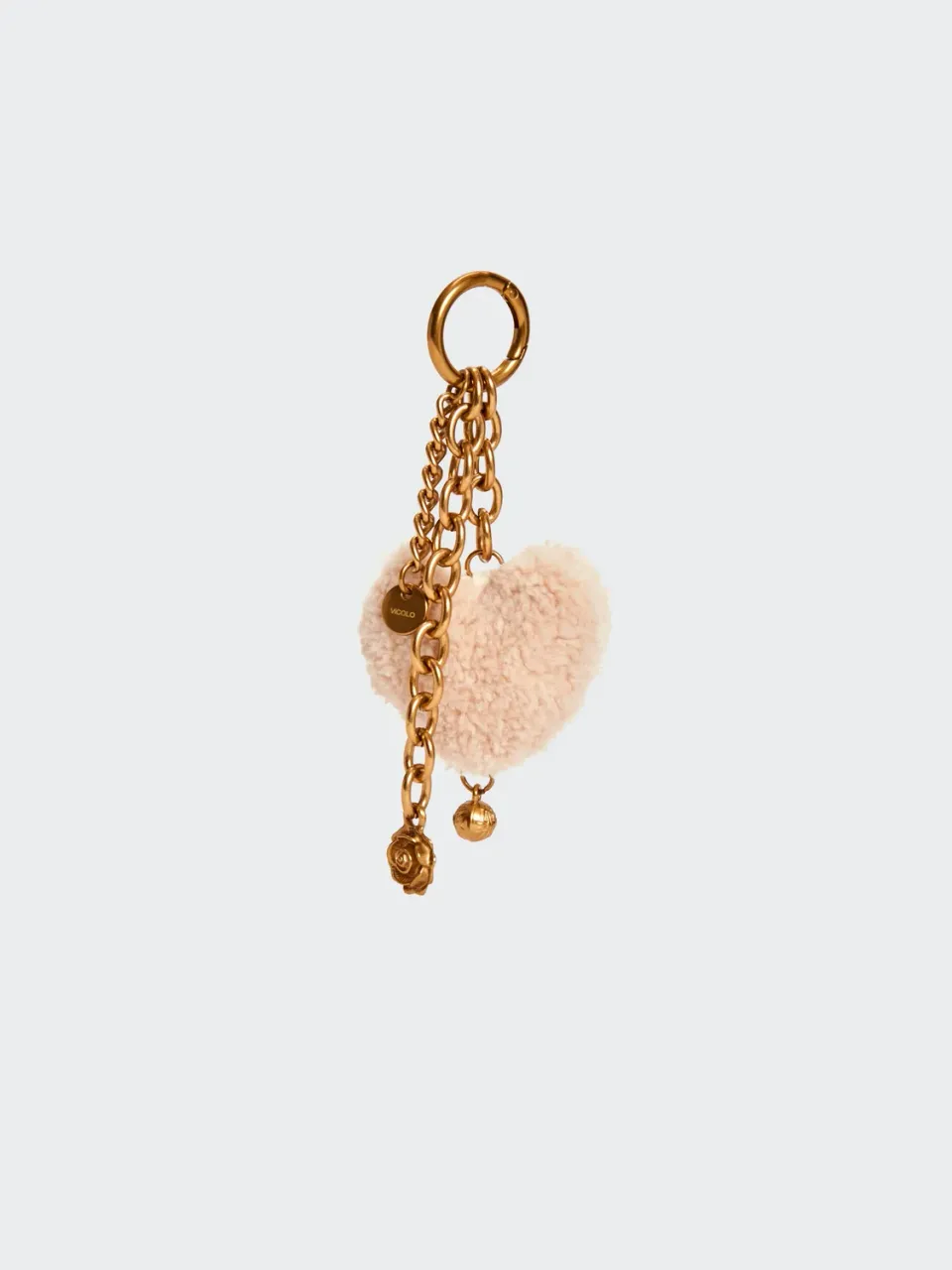 Vicolo charms cuore teddy portachiavi agnello oro