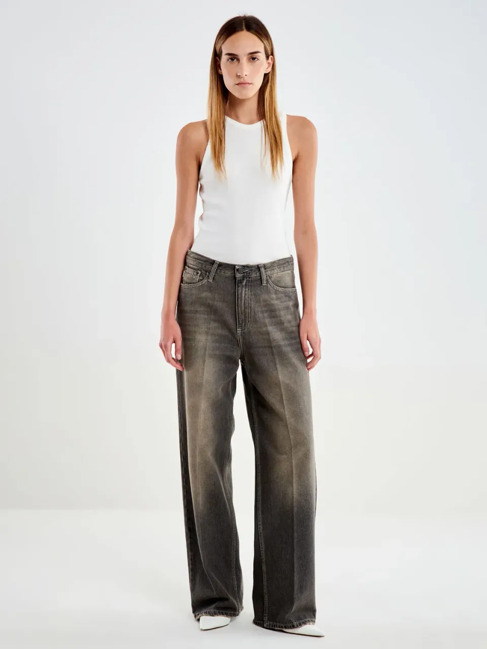 Vicolo Jeans Xenobia Wide Leg jeans nero vintage
