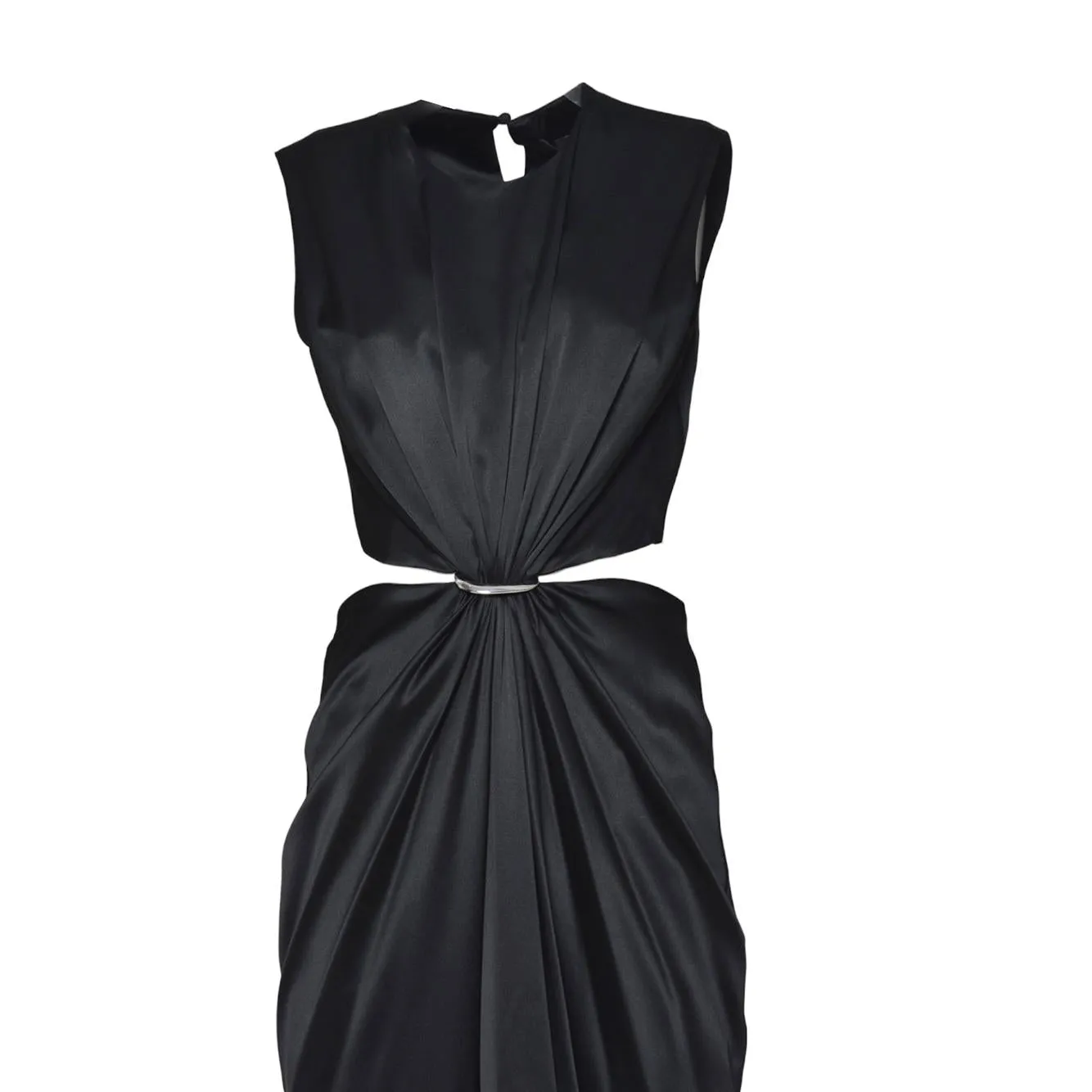 Max Mara Pianoforte Panaro 2511221024600 abito seta nero