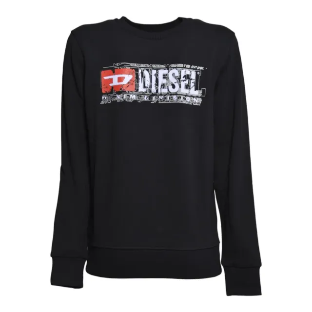 Diesel Junior Slomix felpa nera ragazzo cotone