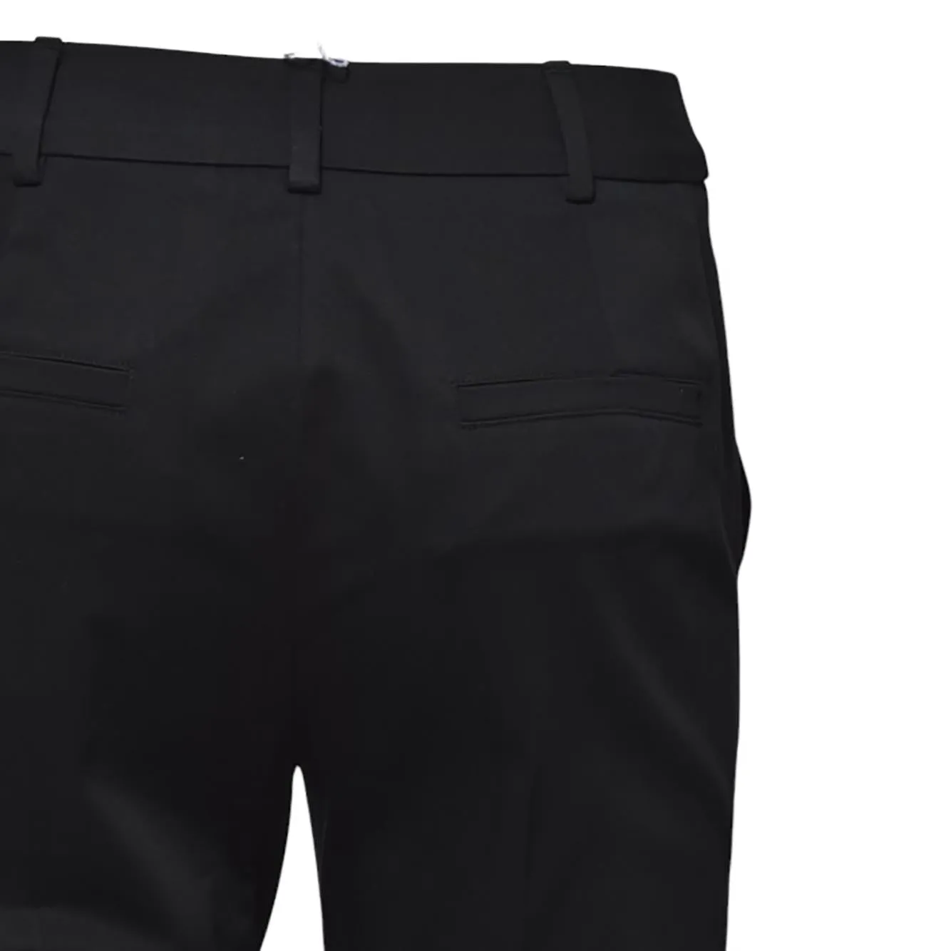 Max Mara 2511131142600 pantalone crop nero raso cotone 40