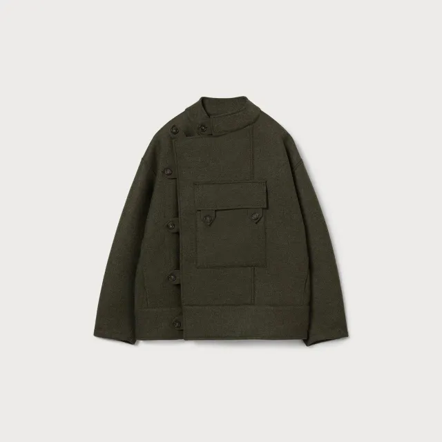 Ports Compact Wool Utility Jacket giacca verde lana