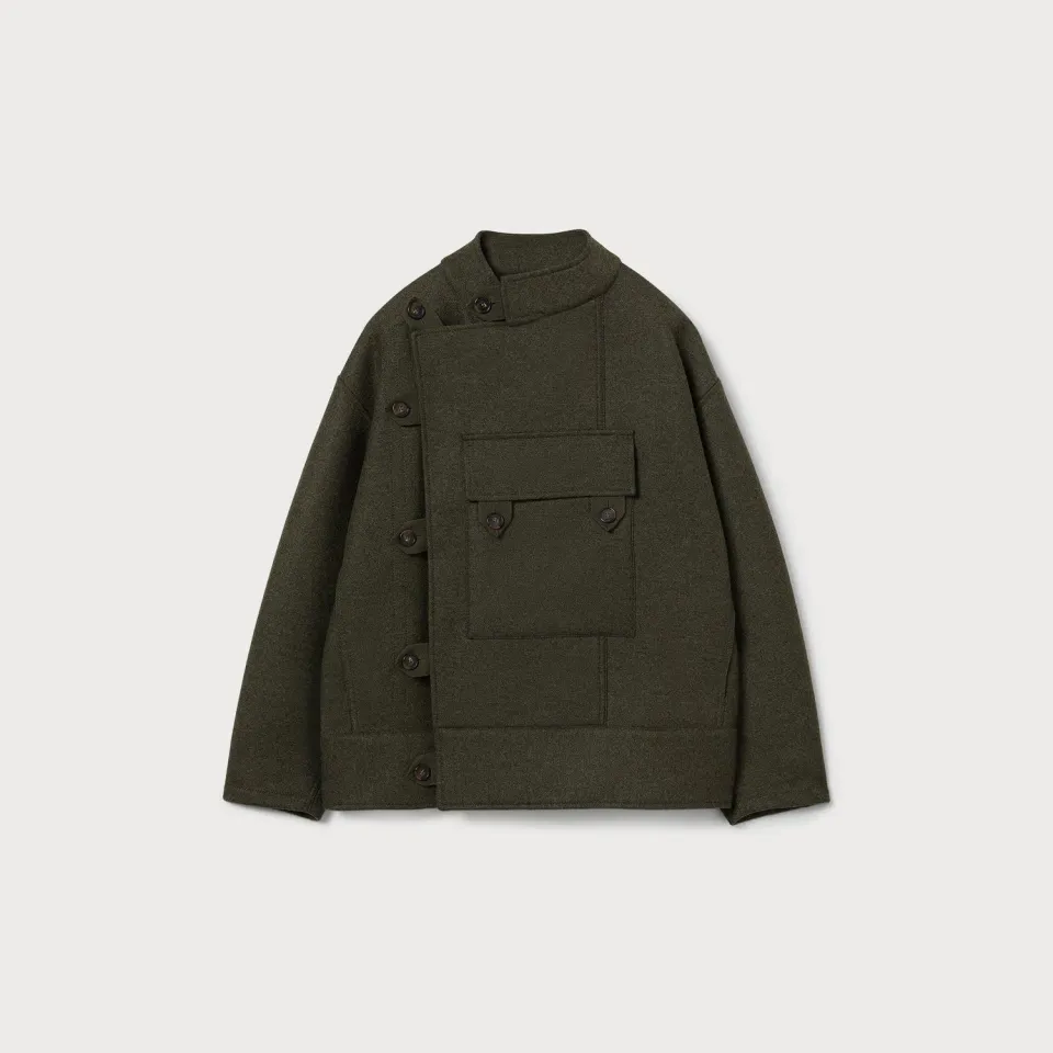 Ports Compact Wool Utility Jacket giacca verde lana