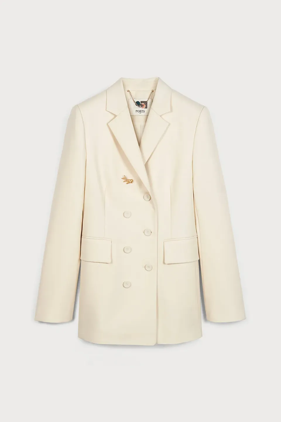 Ports 1961 Blazer Doppiopetto avorio corallo