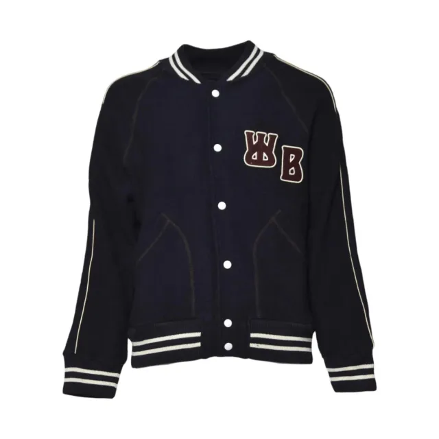 Wales Bonner MA25JE18JE04503 giubbino varsity blu navy
