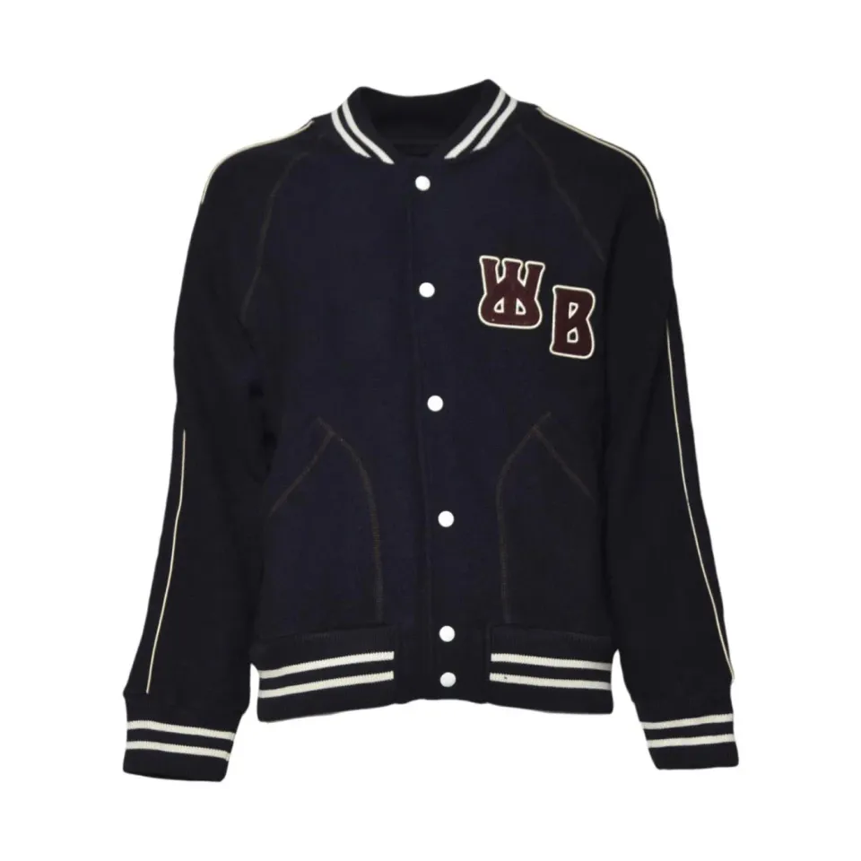 Wales Bonner MA25JE18JE04503 giubbino varsity blu navy