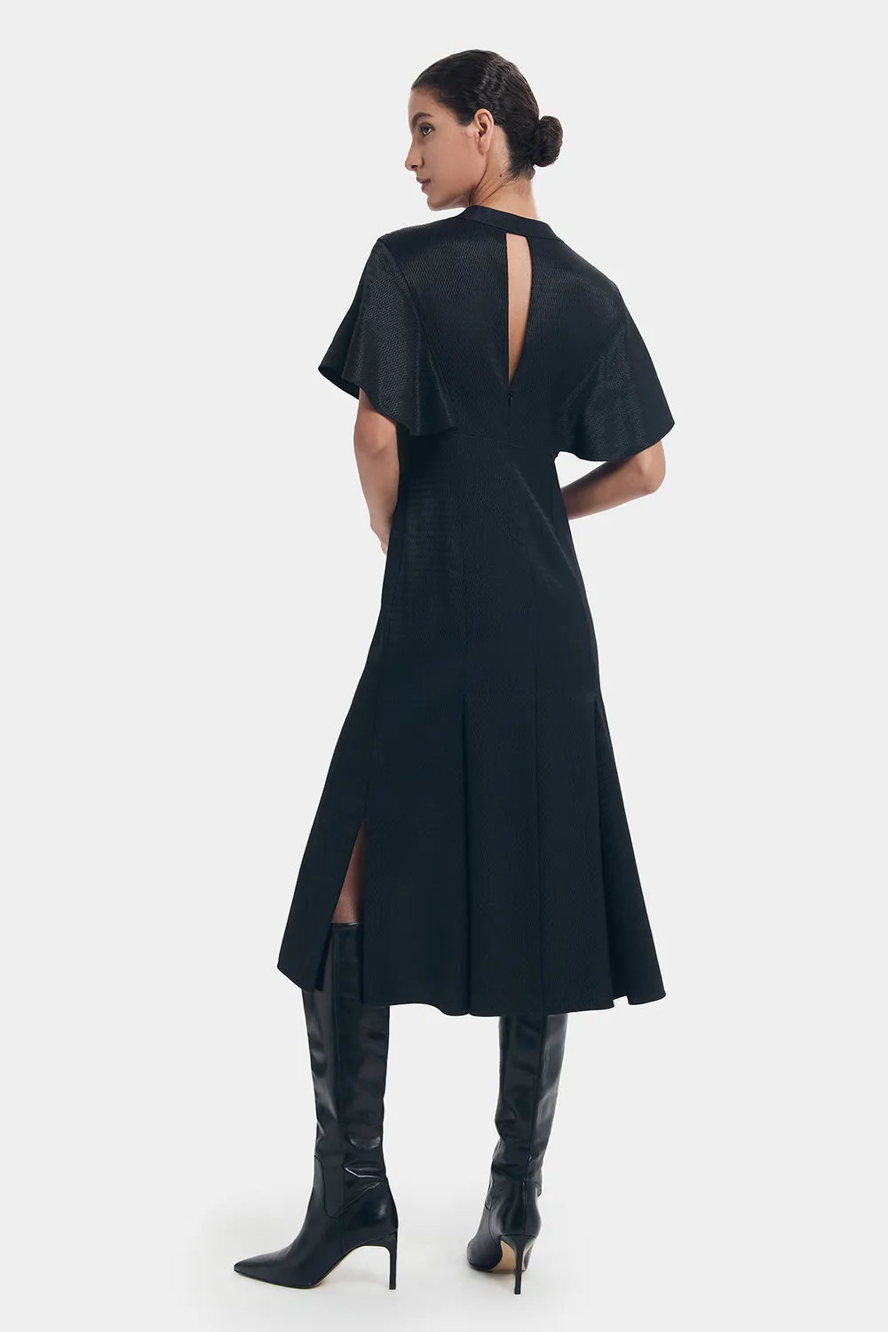 Ports Cut Out Little Black Dress tubino nero