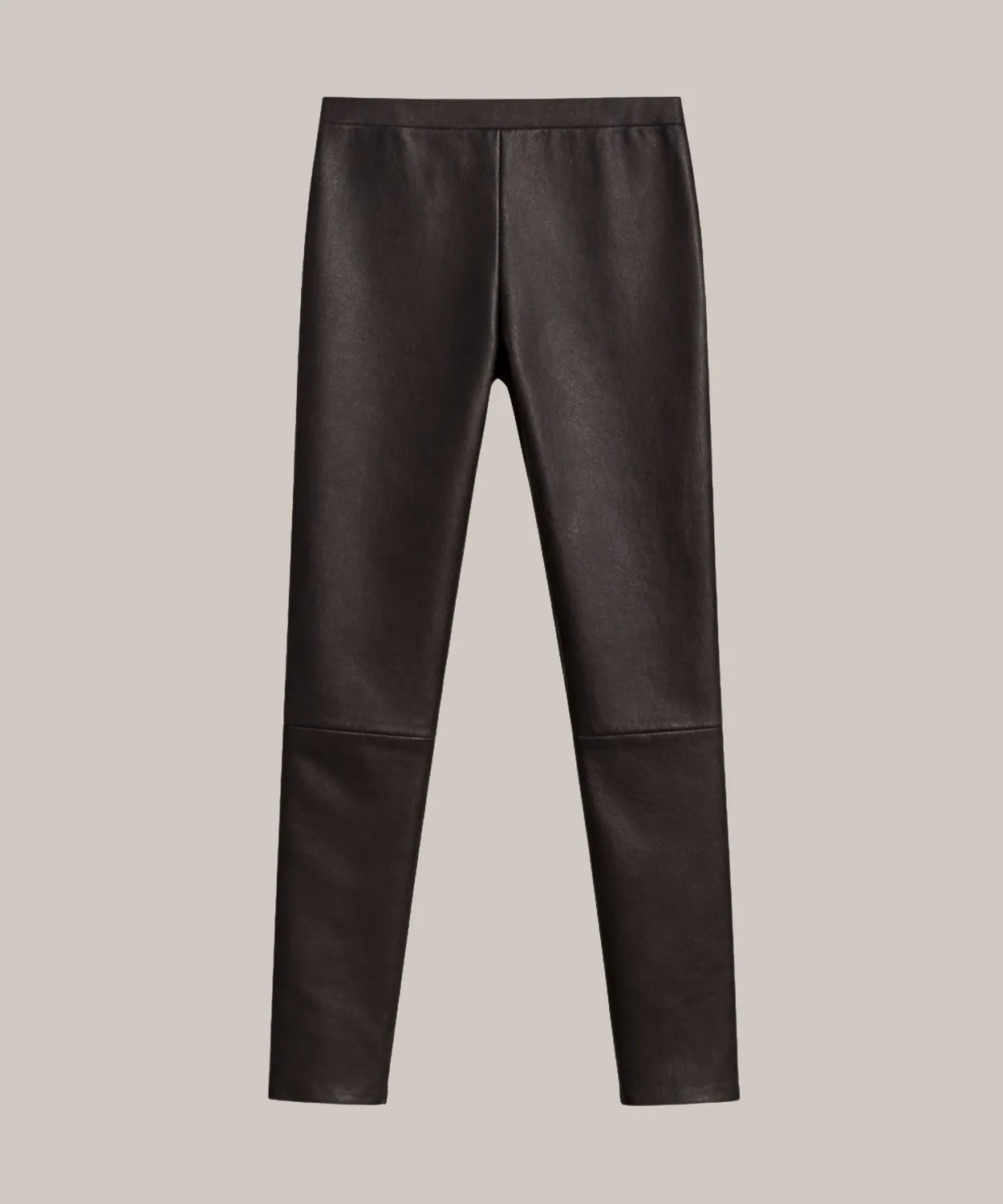 Rodier leggings pelle elasticizzata marrone scuro donna