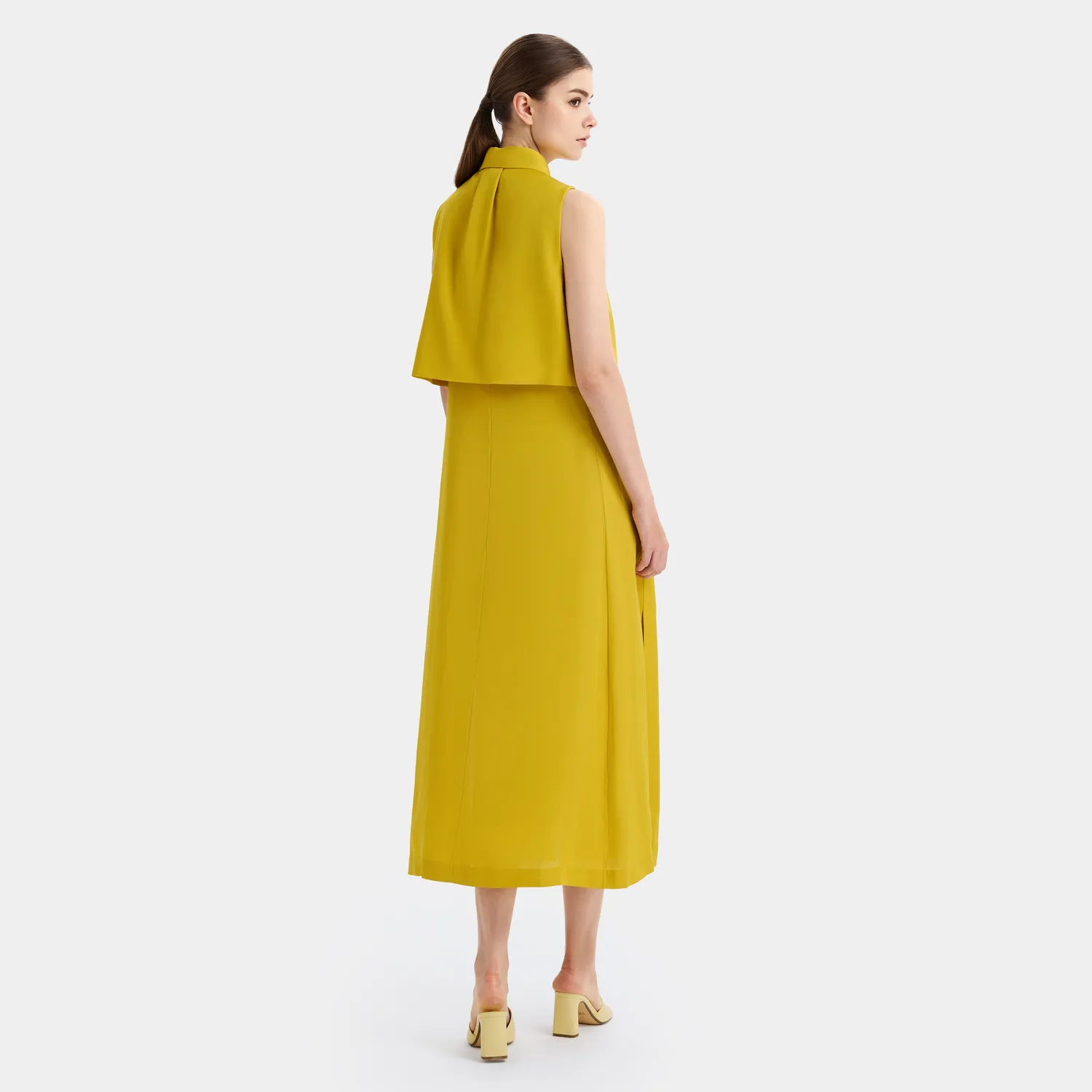 PORTS SS25 vestito giallo Golden Glow con bottoni