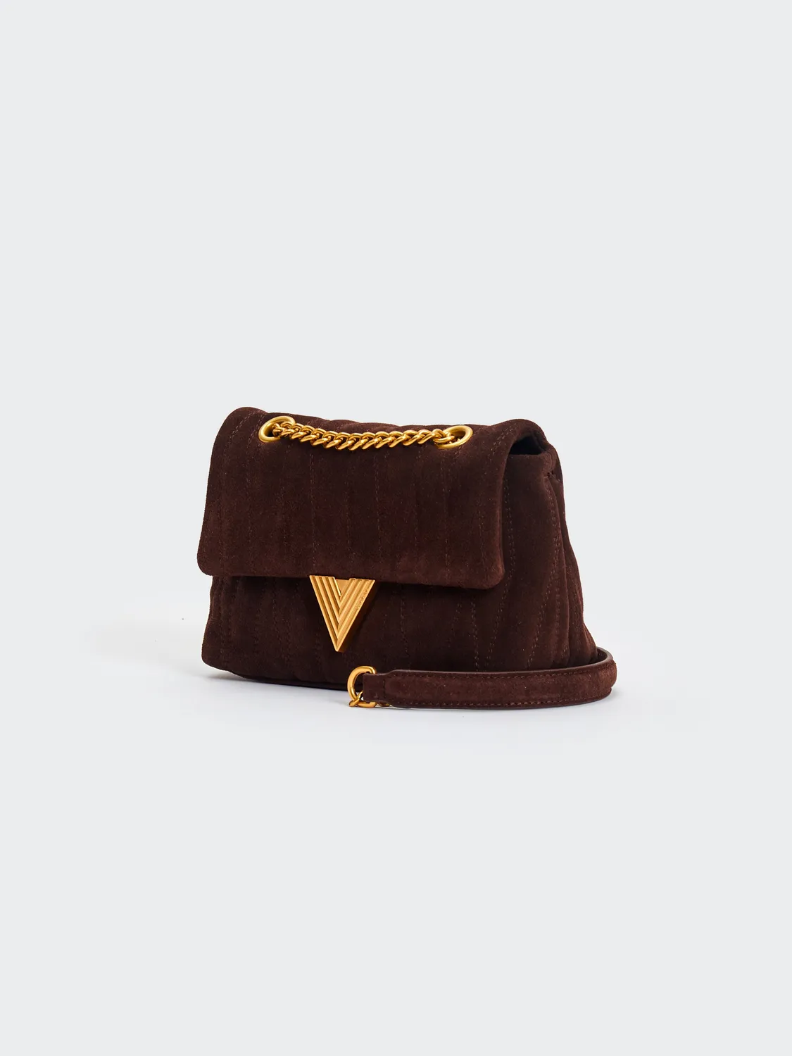 Vicolo Belleville Small borsa a spalla moka pelle