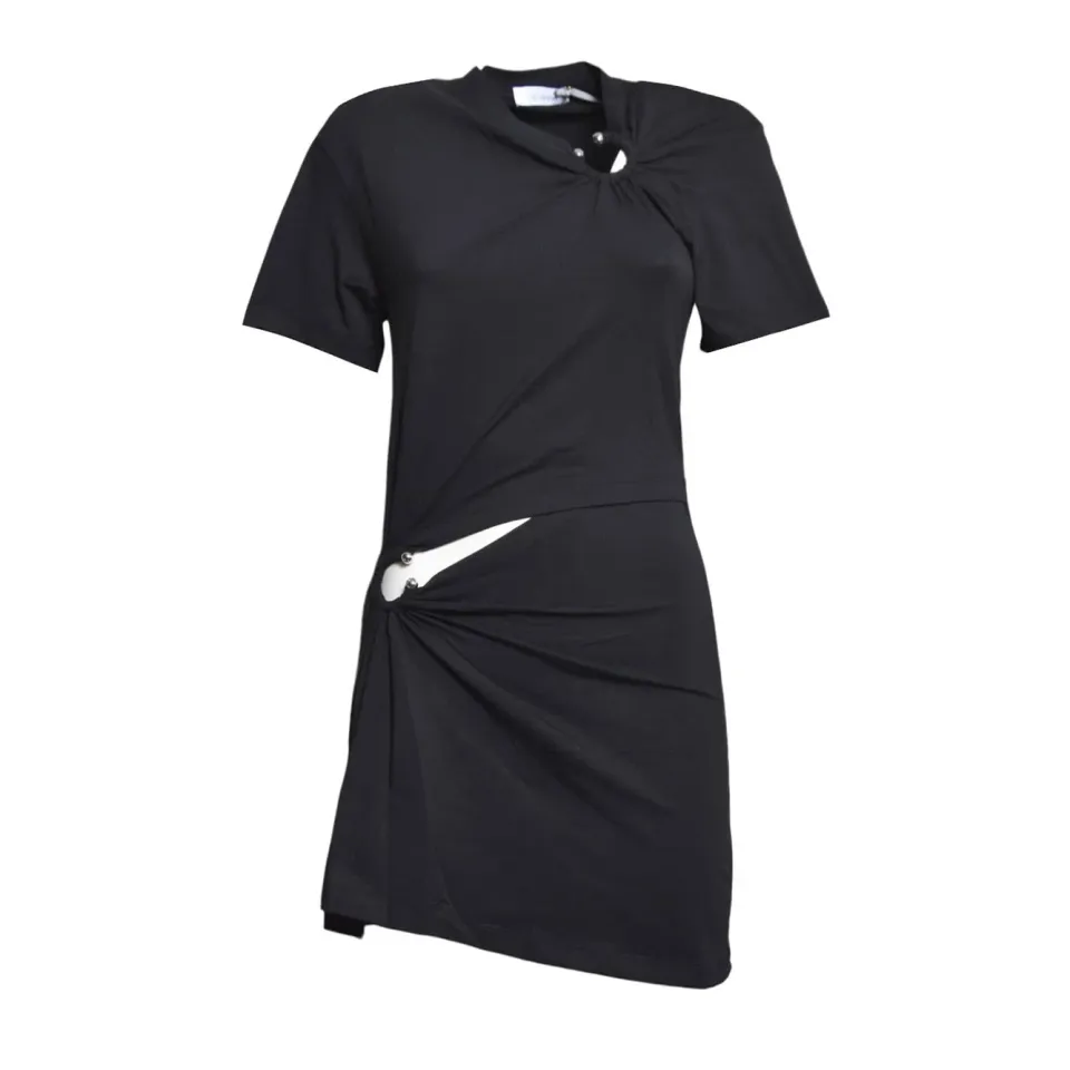 Rabanne 26PJRO243CO0555P001 vestito nero cotone