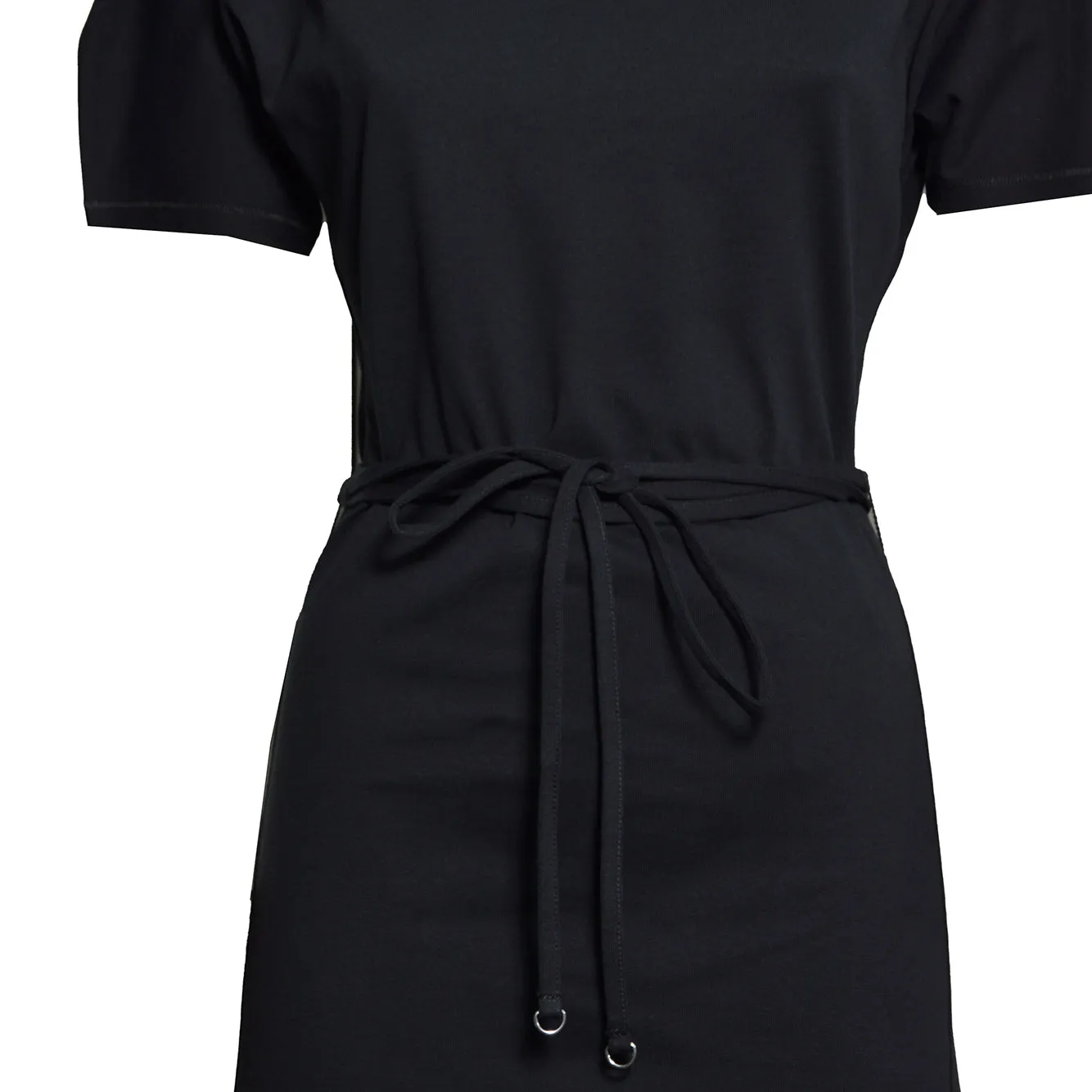 Lemaire DR1182LJ1022 vestito nero cintura cotone donna