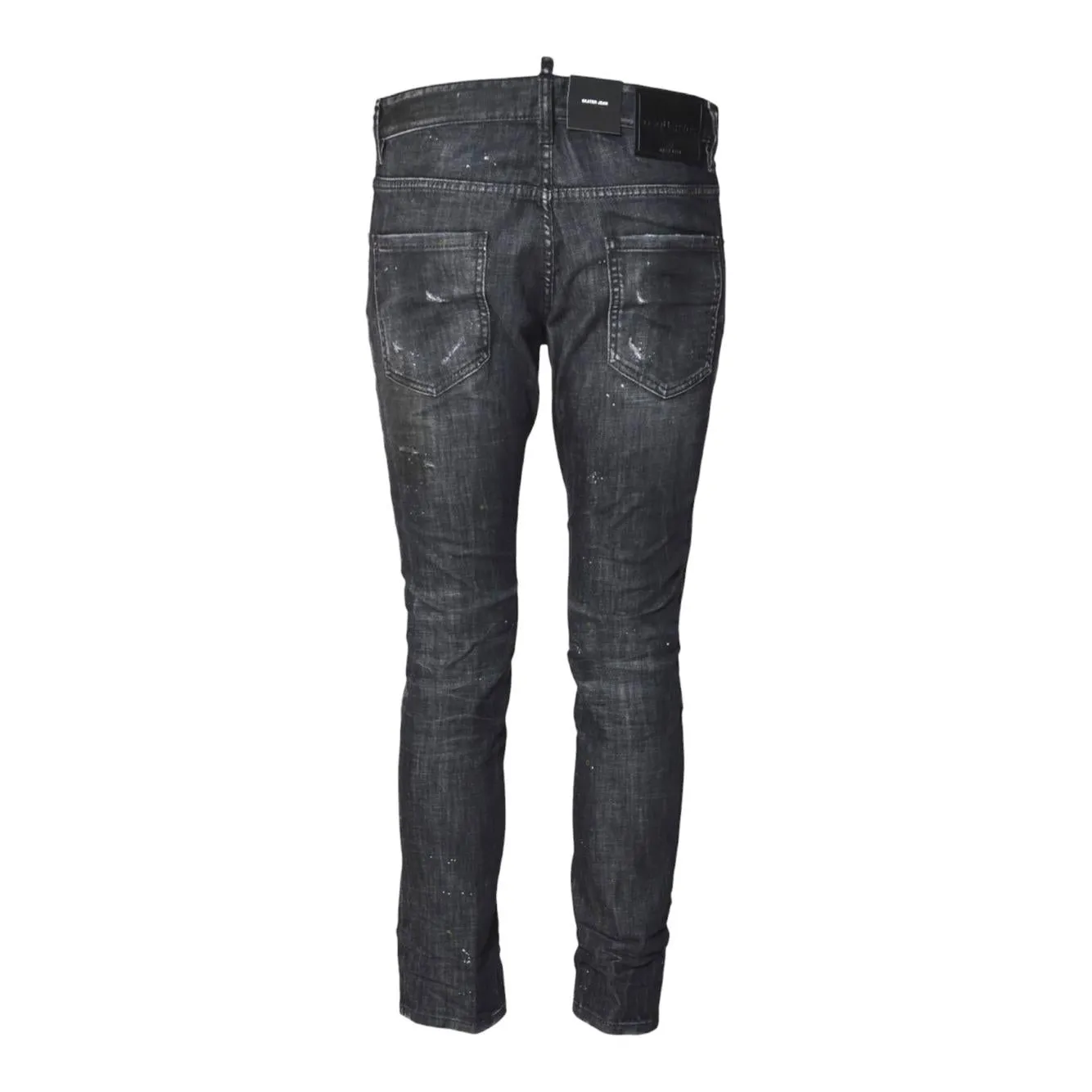 Dsquared2 S71LB1665S30357 jeans uomo neri skater elasticizzati