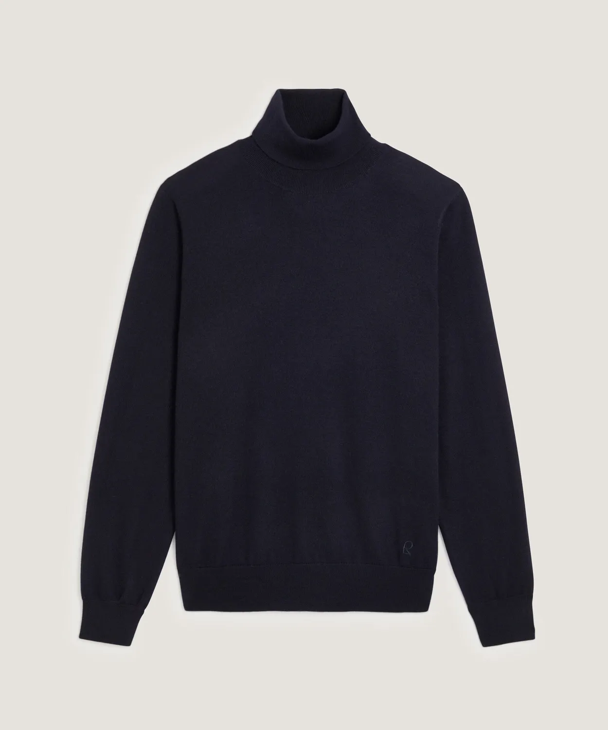 Rodier Dolcevita maglione lana merino blu notte