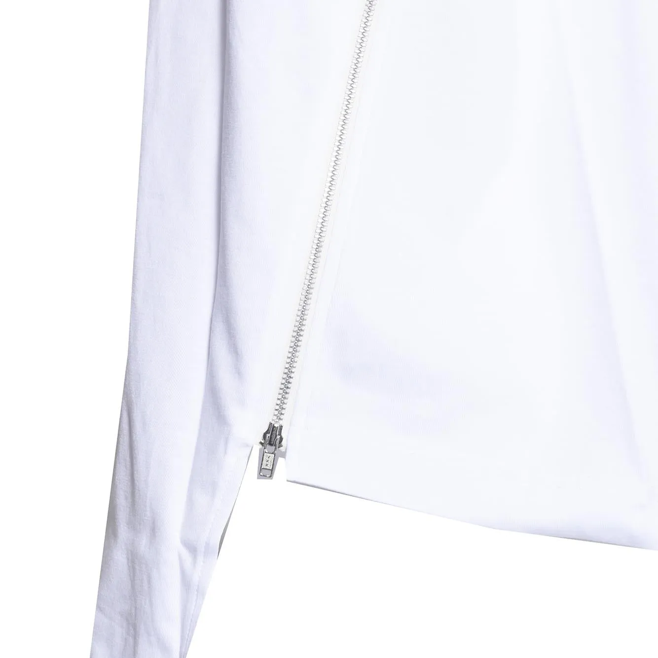 Comme des Garçons Shirt FQT009S26 t-shirt bianca cotone zip