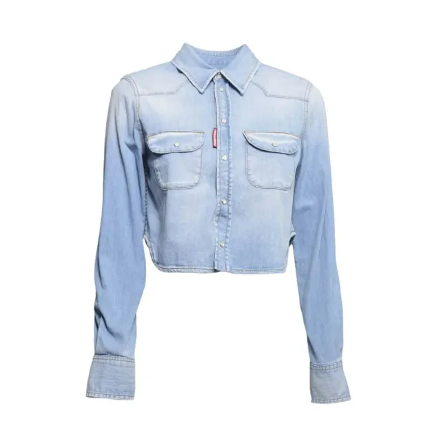 Dsquared2 Mini Western S75DL0952 camicia denim blu
