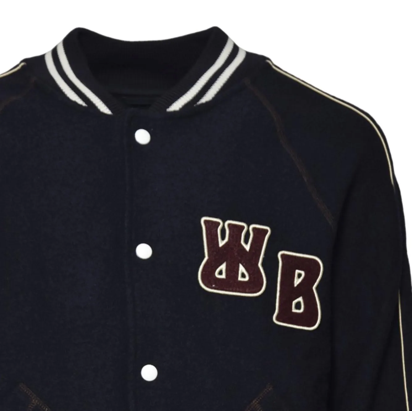 Wales Bonner MA25JE18JE04503 giubbino varsity blu navy