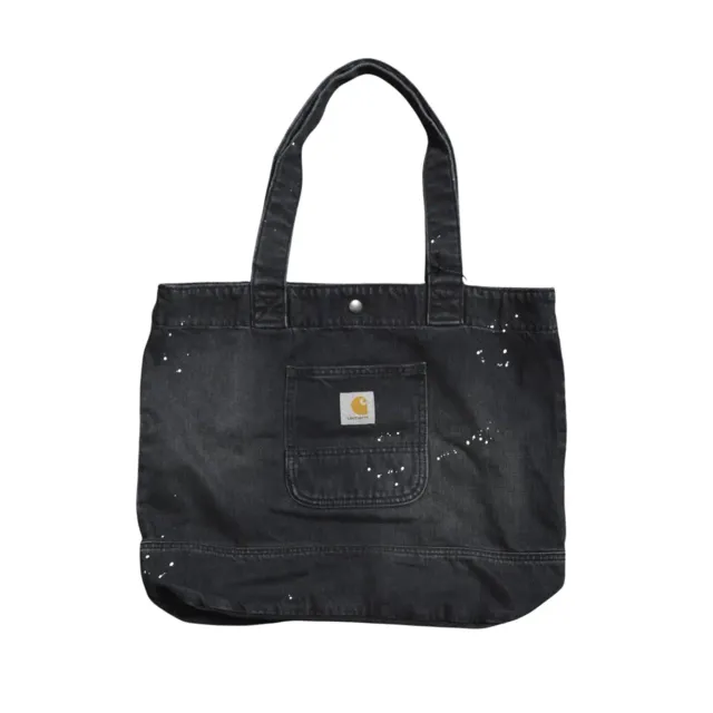 Carhartt WIP I037032 tote bag uomo denim nero lavato