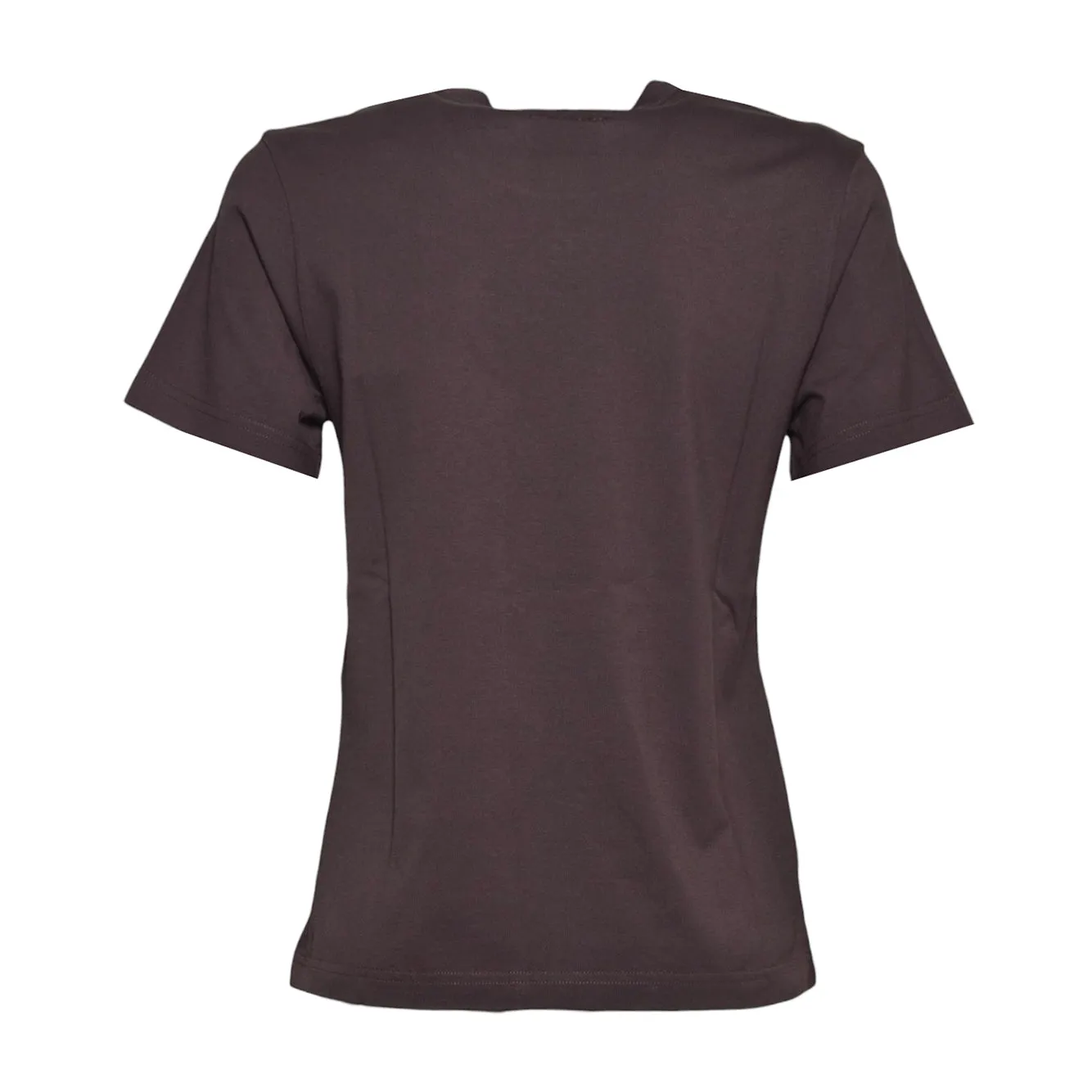 Courregès 326JTS217JS0233 t-shirt donna marrone cotone