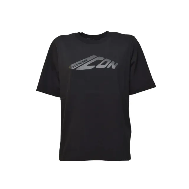 Dsquared2 Icon S80GC0083D20033 t-shirt cotone nera XXS logo