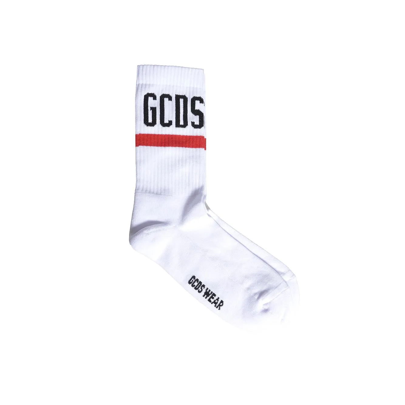 GCDS A2OU3800KC745 calzini bianchi logo cotone