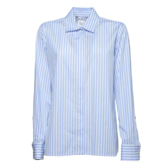 MaxMara Camicia Azzurra in Cotone