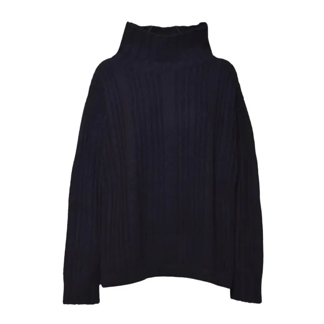 Max Mara Vitalba dolcevita blu L lana cashmere
