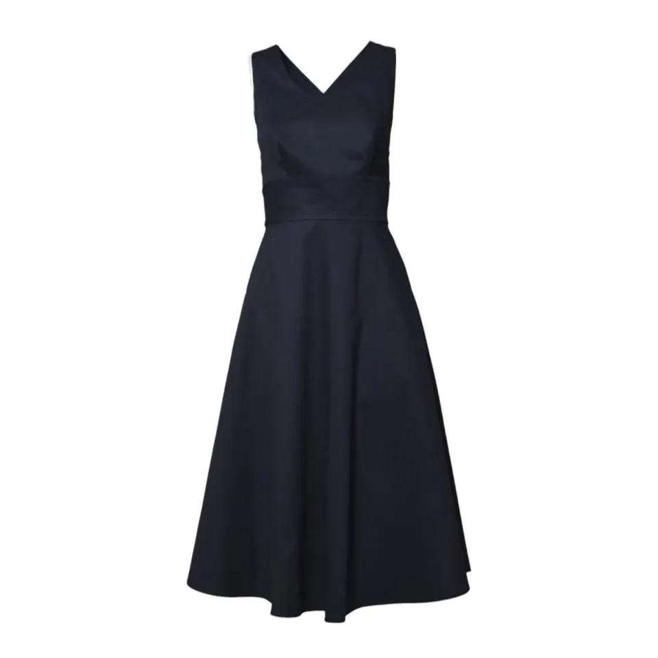 Aspesi Abito Midi 2938L107 Piquet Cotone Blu Notte