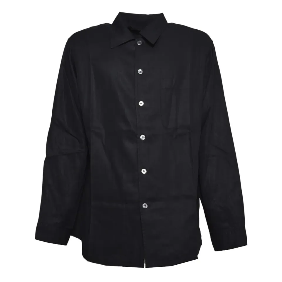 Our Legacy Every M2262EDB camicia nera drappeggiata lyocell