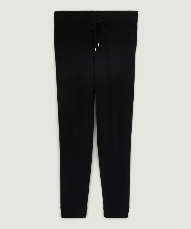 Rodier jogging cashmere pantaloni uomo nero