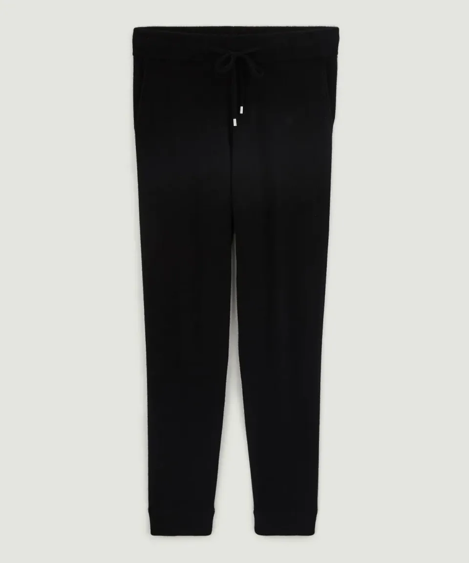 Rodier jogging cashmere pantaloni uomo nero