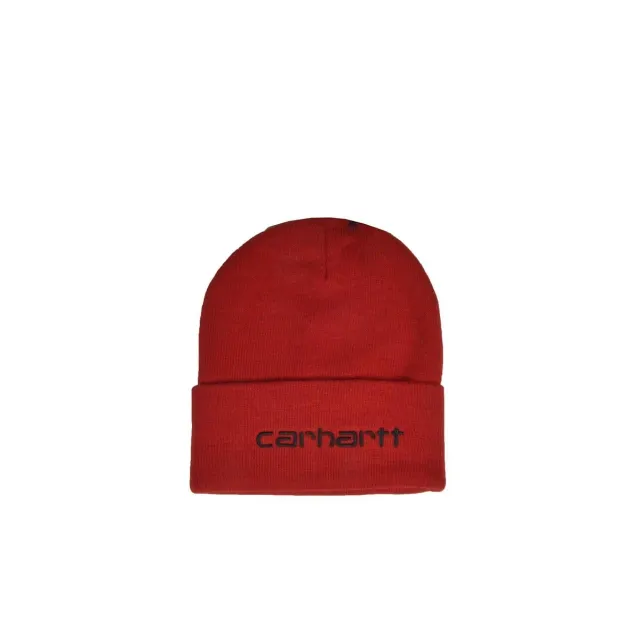 Carhartt WIP I030884 Script berretto rosso misto cotone
