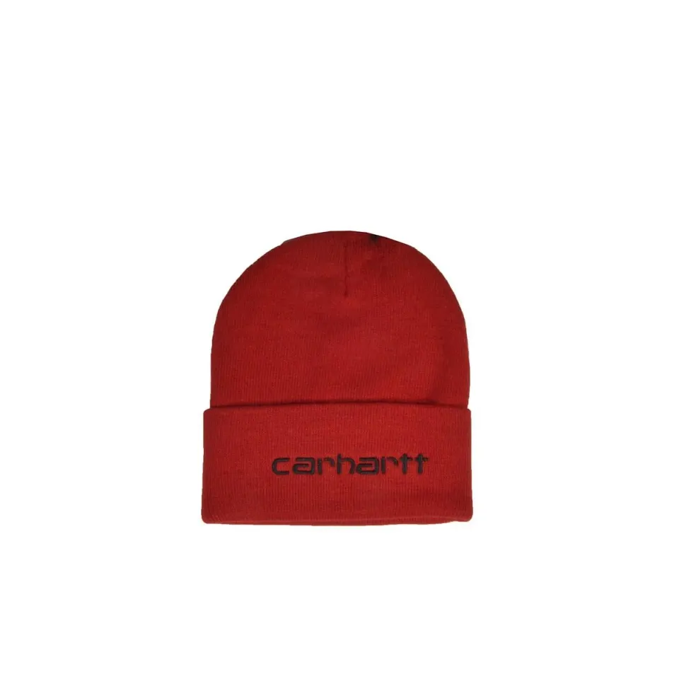 Carhartt WIP I030884 Script berretto rosso misto cotone