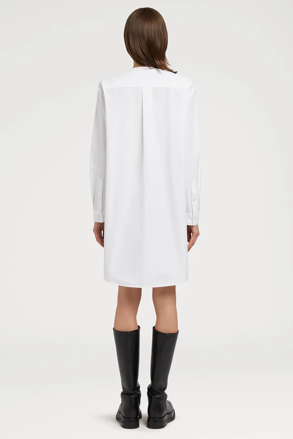 PORTS 1961 PW325DLS08 abito camicia bianco popeline cotone