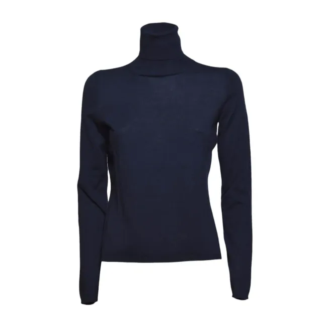 Max Mara Veloce dolcevita donna blu cashmere taglia L