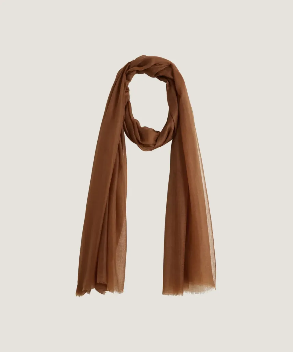 Rodier Sciarpa in Cashmere Pregiato cammello taglia unica