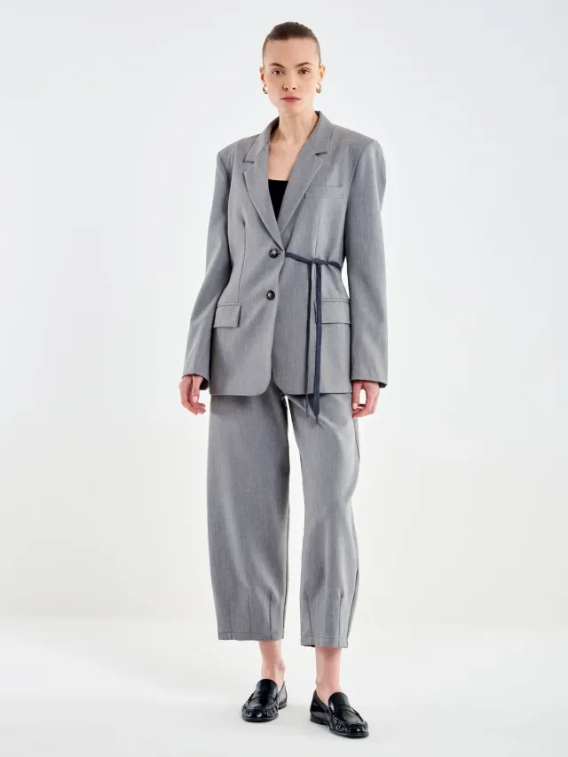 Vicolo Giacca Sfiancata con Laccio grigia XS-L