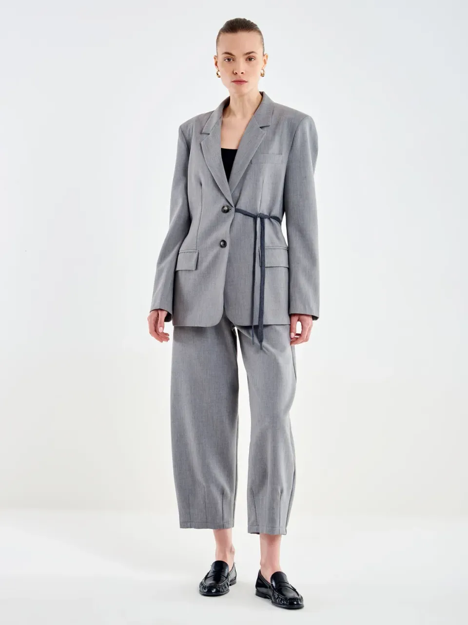 Vicolo Giacca Sfiancata con Laccio grigia XS-L