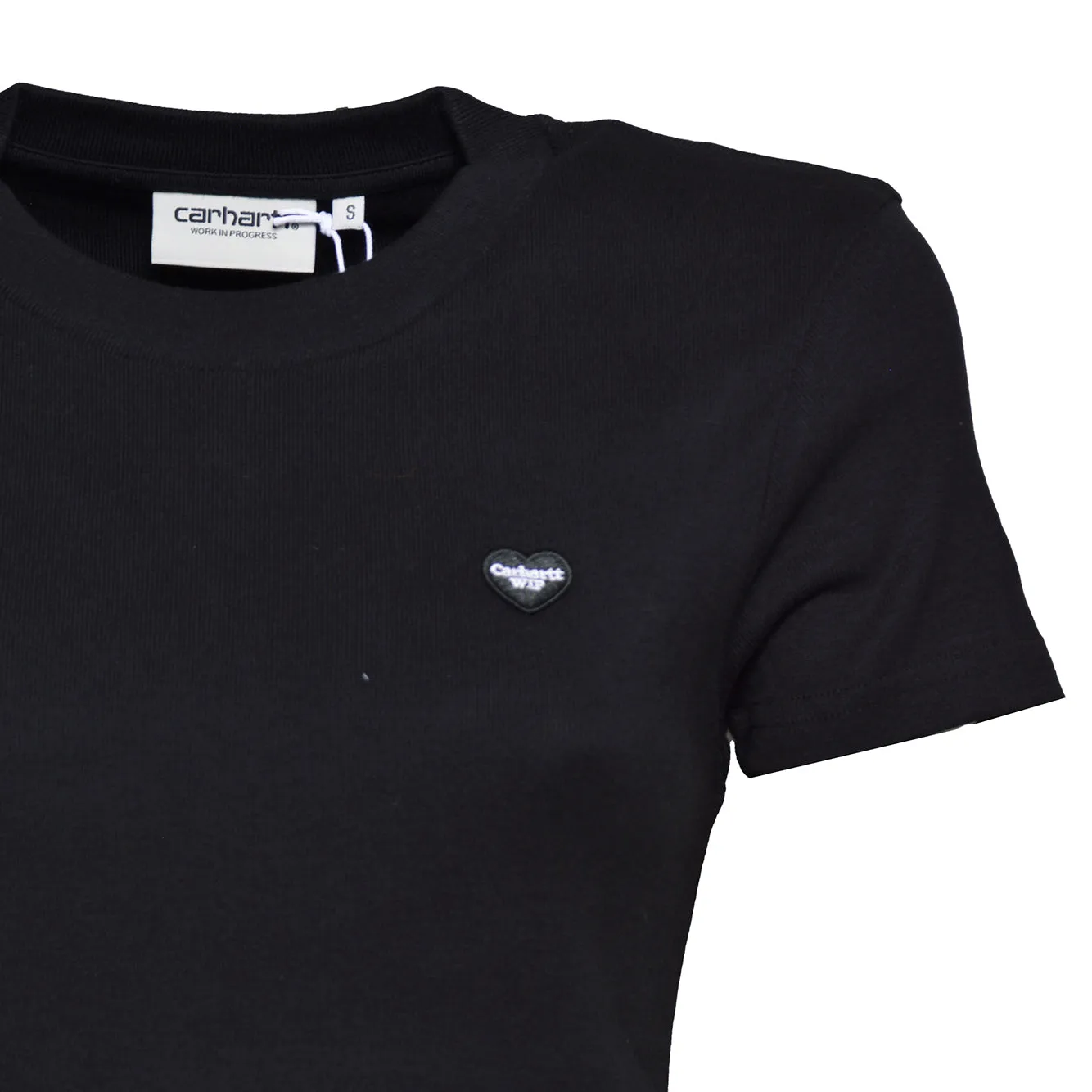Carhartt WIP I037170 t-shirt patch cuore nero
