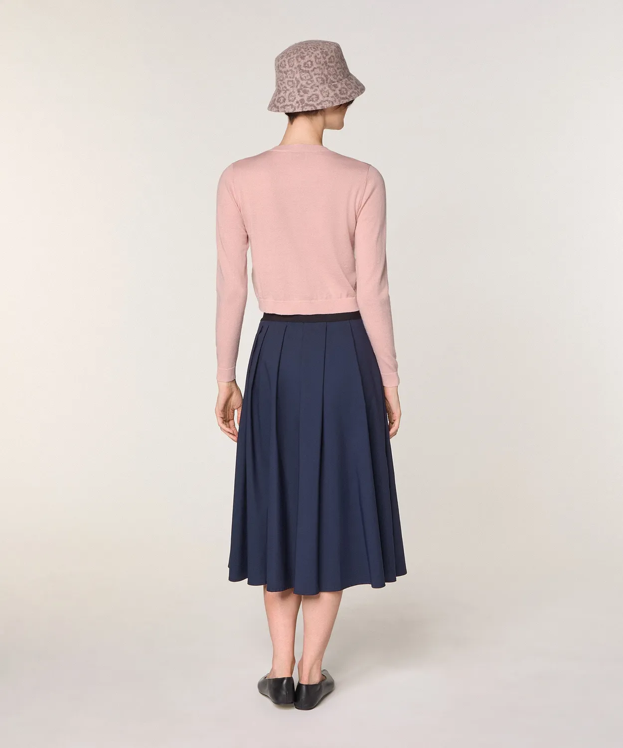 Rodier cardigan corto lana merino rosa perla