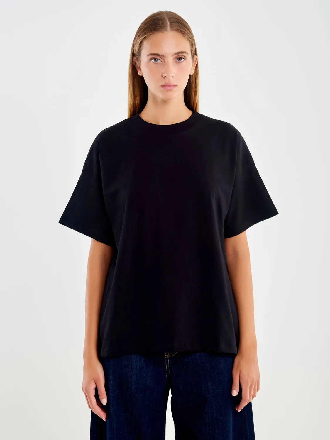 Vicolo T-Shirt Over Nera Cotone Unica