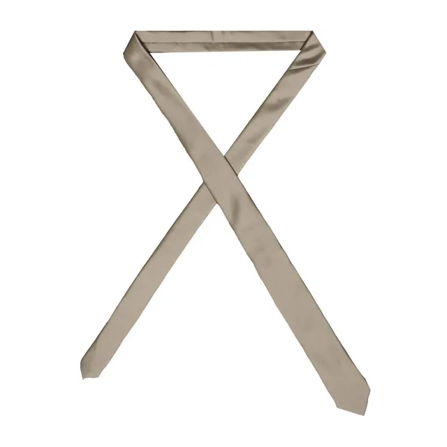 Roberto Clerici cravatta liscia cravatta beige seta 7,5 cm