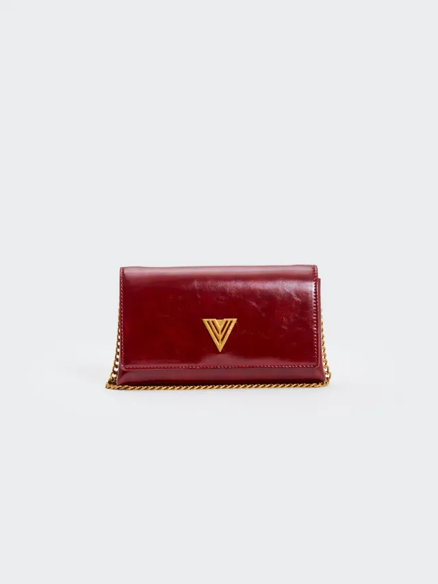 Vicolo Shibuya borsa a tracolla borgogna ecopelle taglia unica