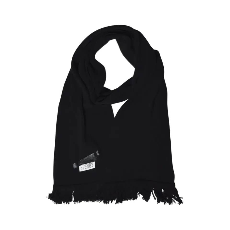 MM6 Maison Margiela SH2TE0004 sciarpa nera lana