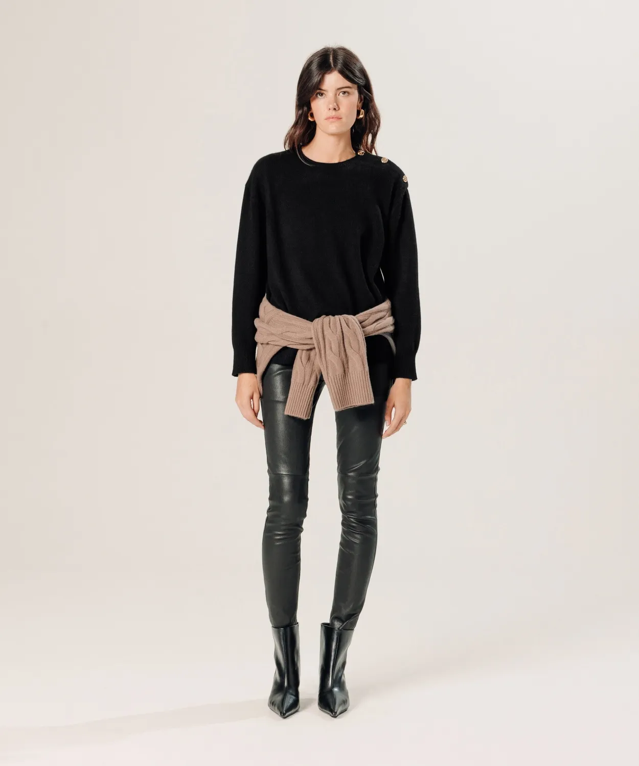 Rodier maglione oversize cashmere nero donna