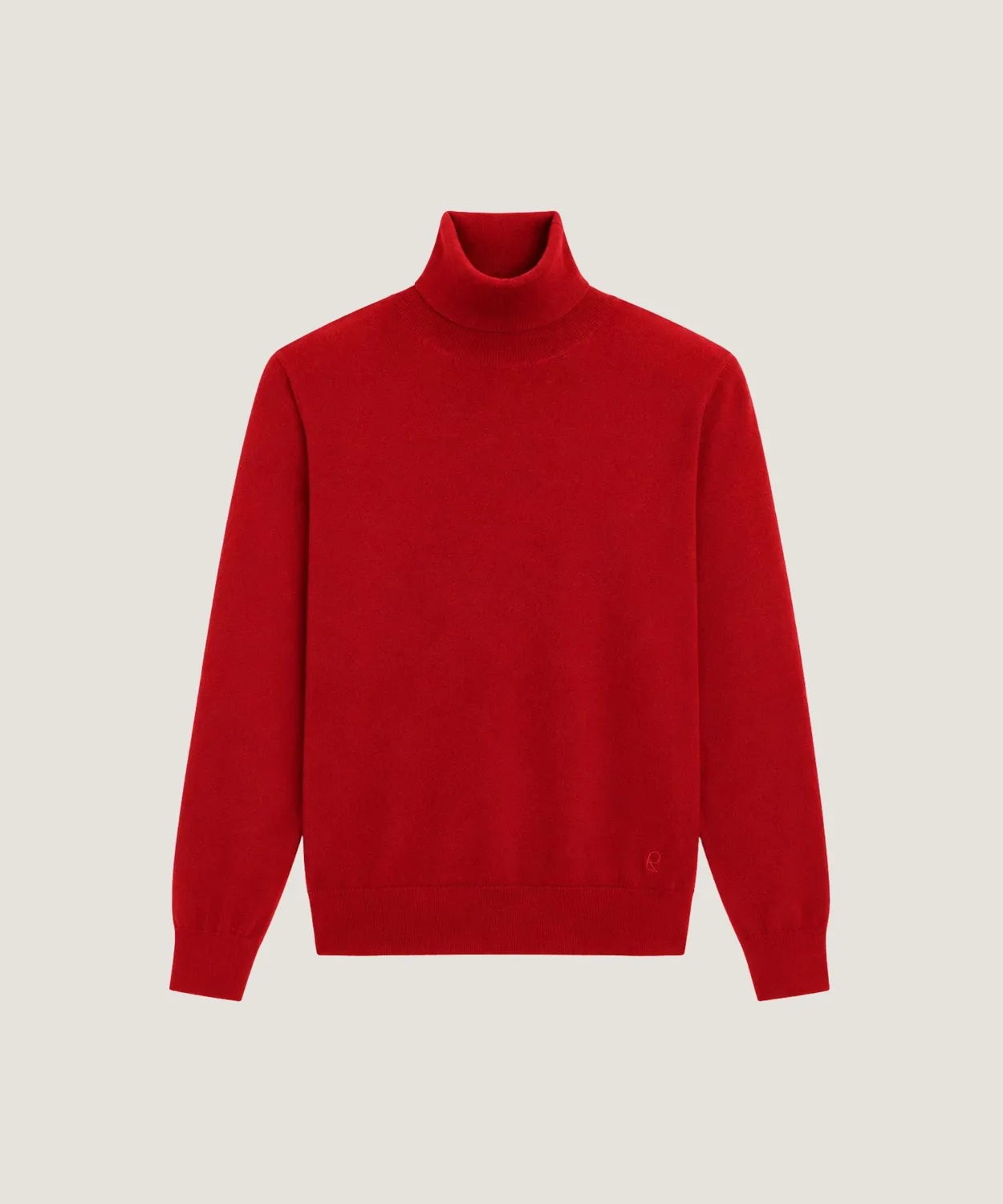Rodier maglione dolcevita lana merino rosso