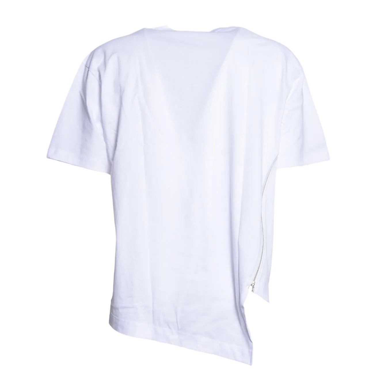 Comme des Garçons Shirt FQT009S26 t-shirt bianca cotone zip