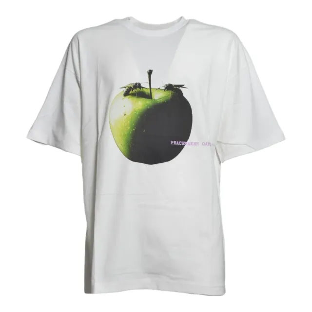 OAMC PCM3OT02GJE00 t-shirt oversize apple bianca