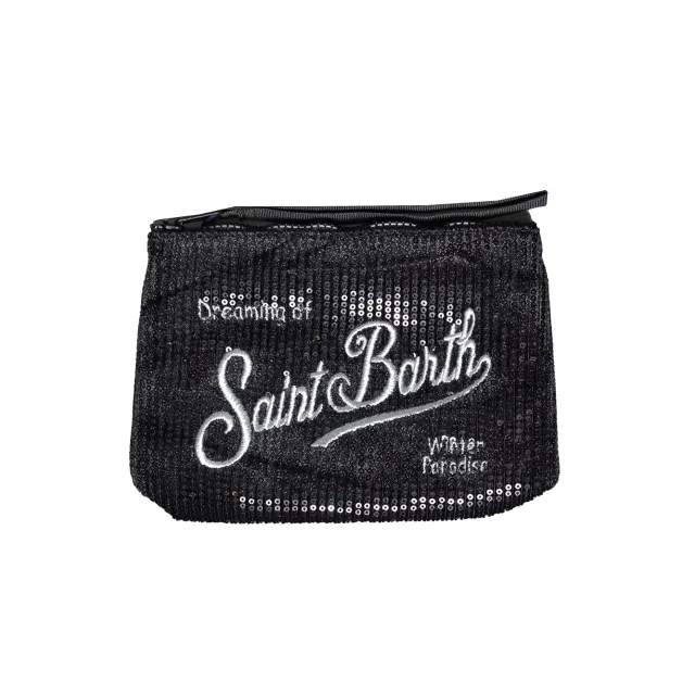 Saint Barth ALI0030 pochette donna nera paillettes